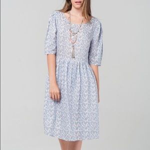 Printed leaves dress